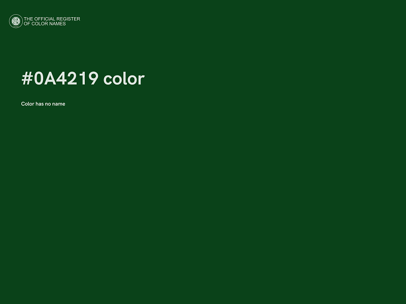 #0A4219 color image