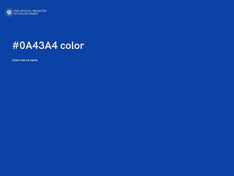 #0A43A4 color image