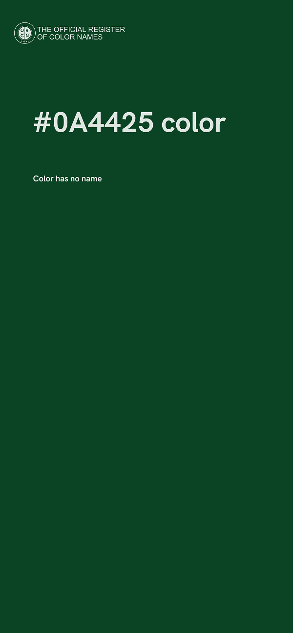 #0A4425 color image