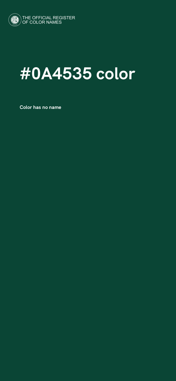 #0A4535 color image
