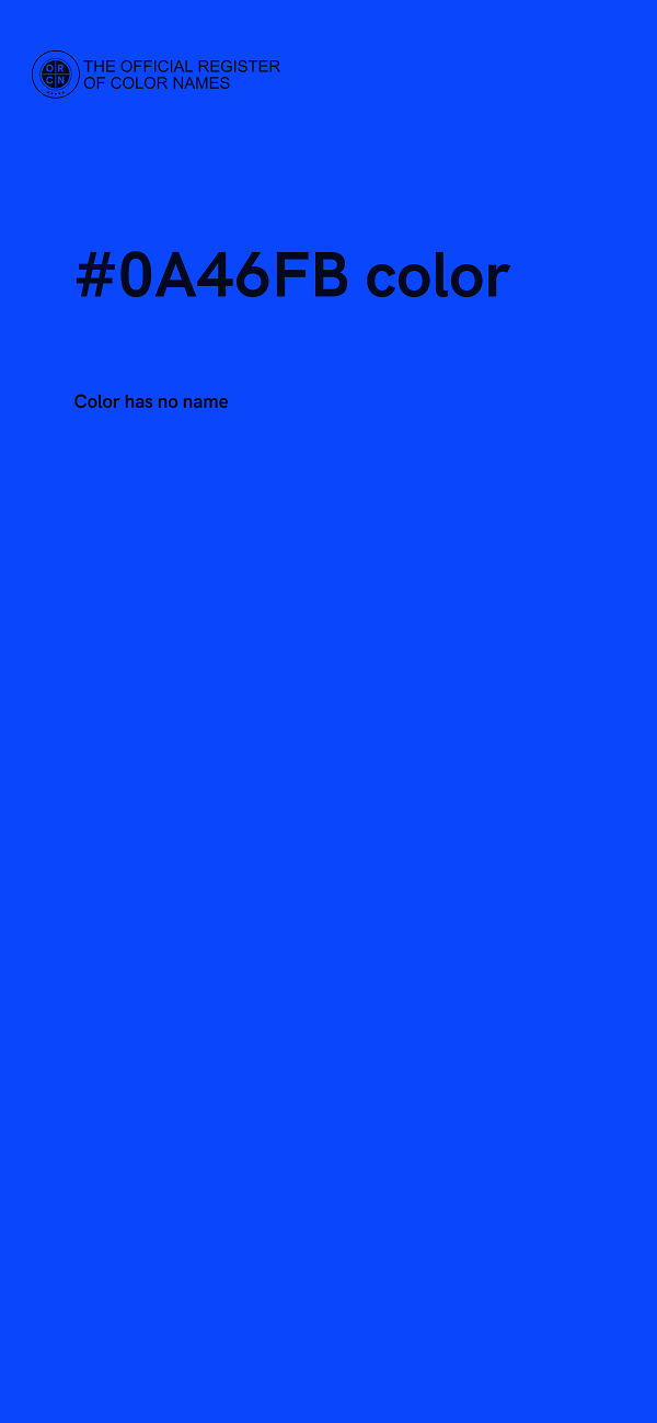 #0A46FB color image
