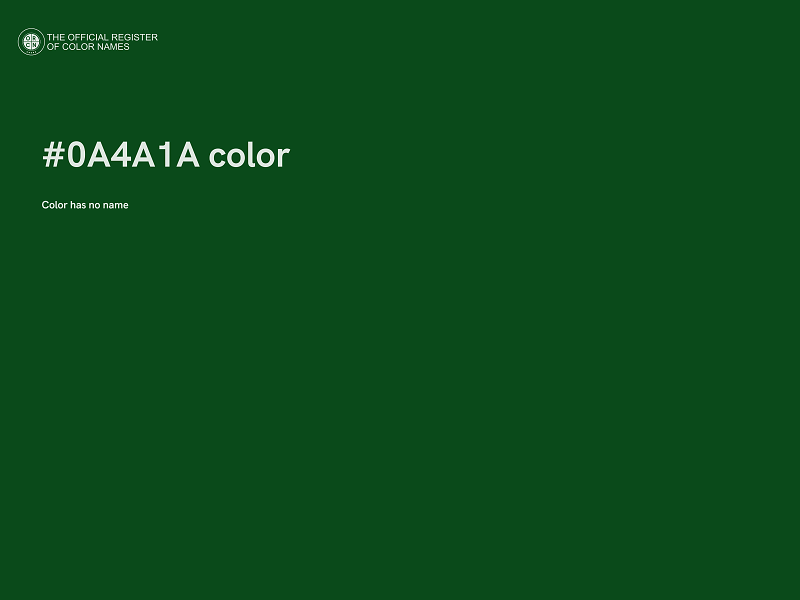 #0A4A1A color image