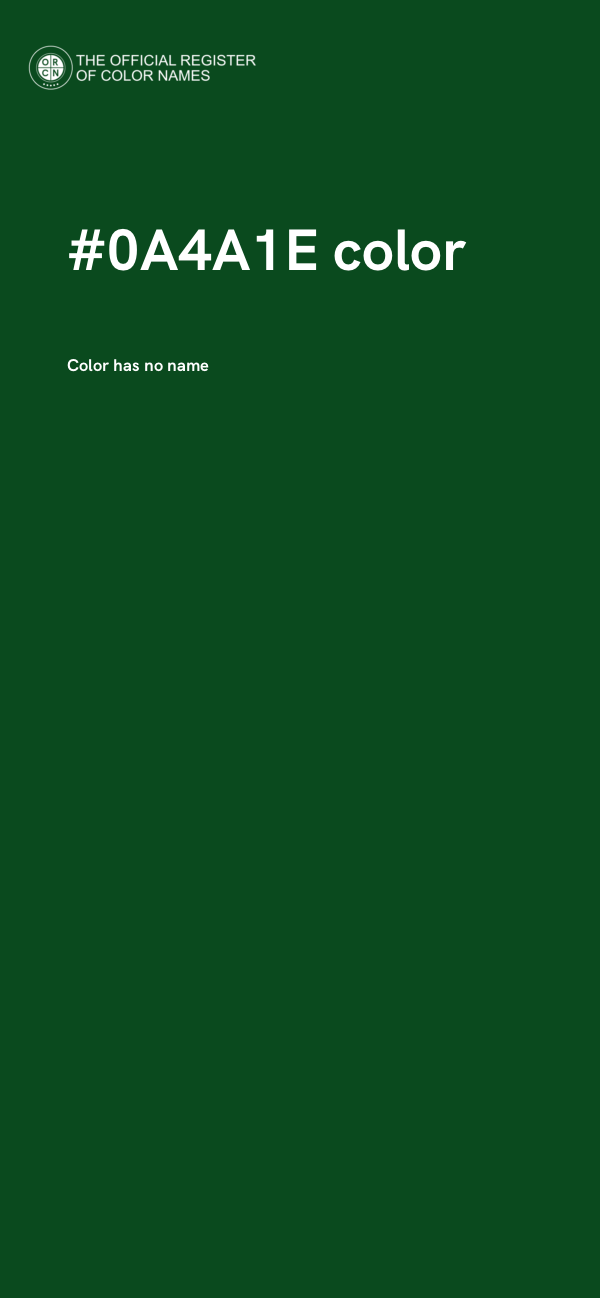 #0A4A1E color image