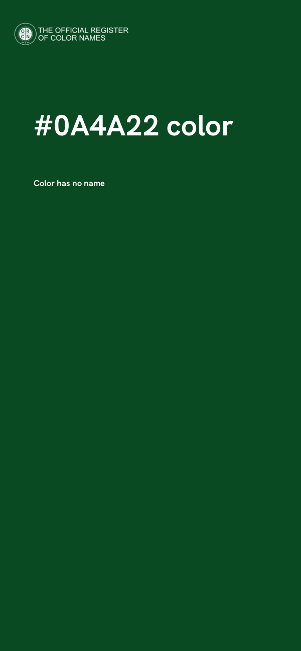 #0A4A22 color image