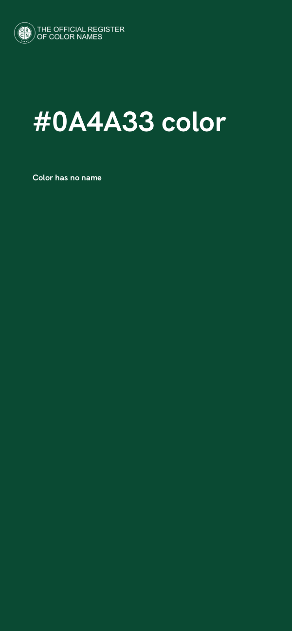 #0A4A33 color image