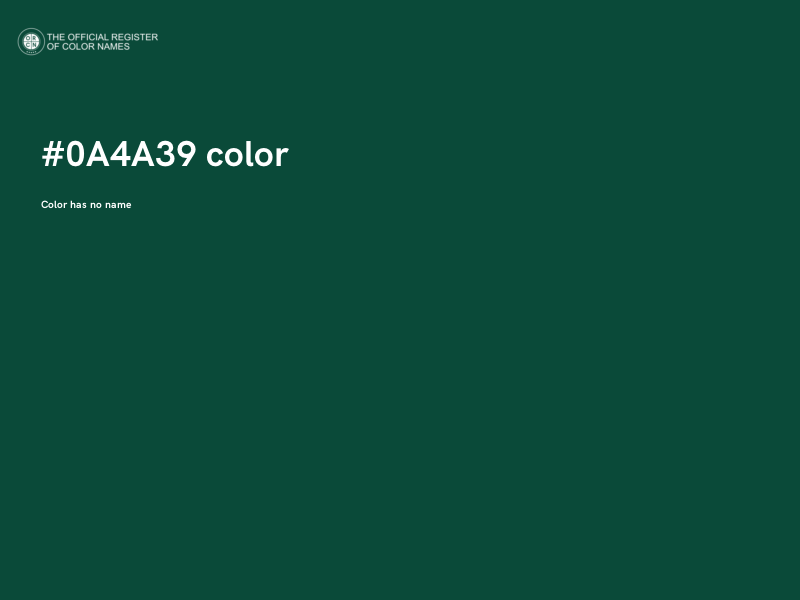 #0A4A39 color image