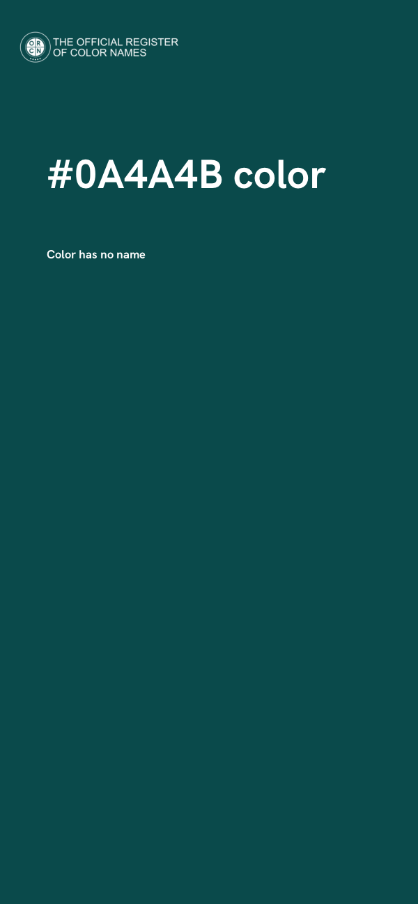 #0A4A4B color image