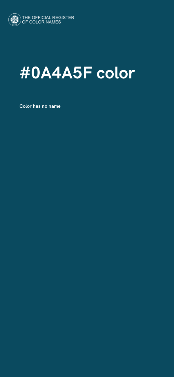 #0A4A5F color image