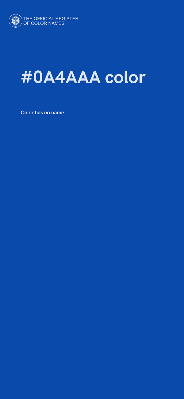 #0A4AAA color image
