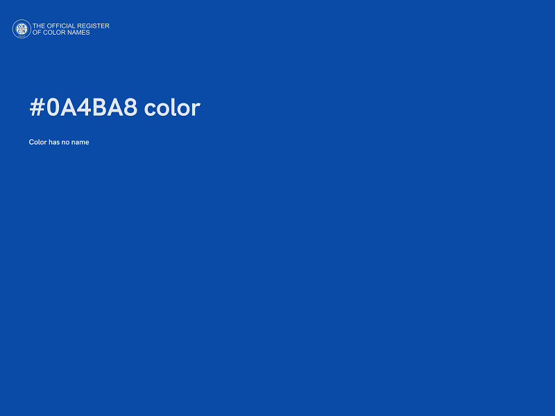 #0A4BA8 color image