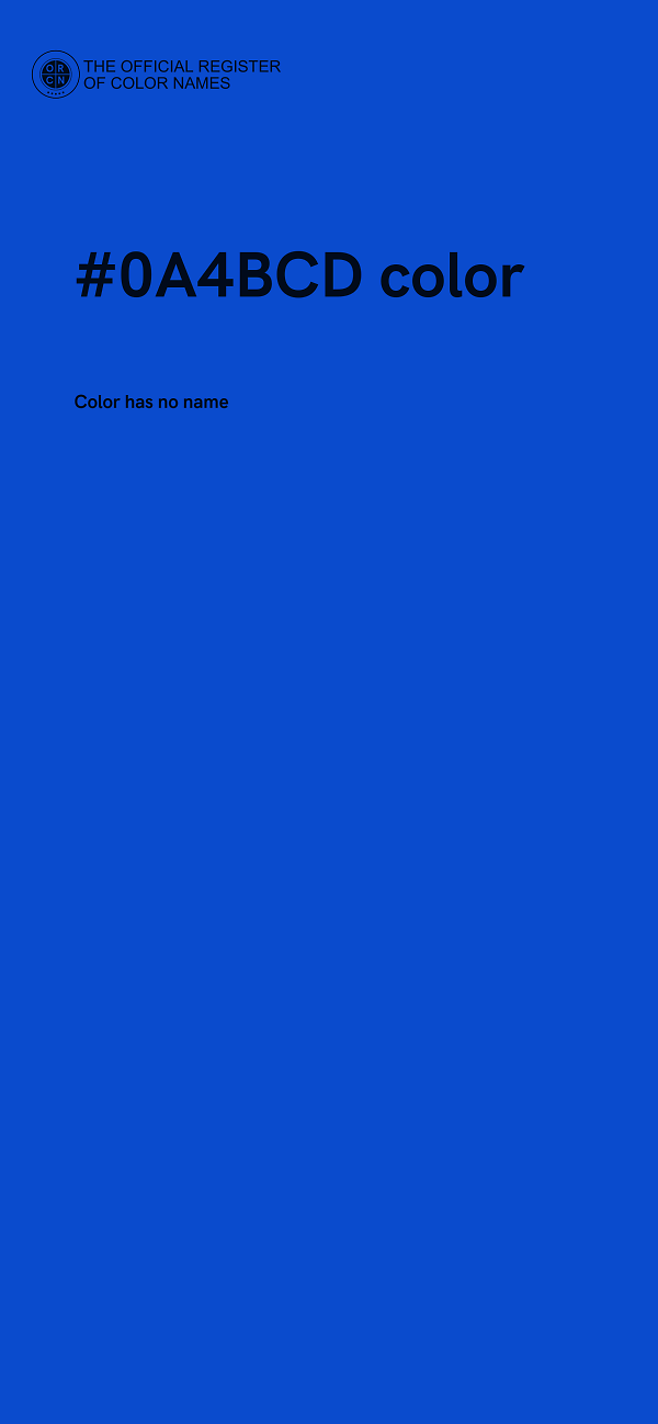 #0A4BCD color image