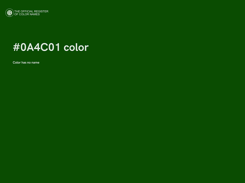#0A4C01 color image