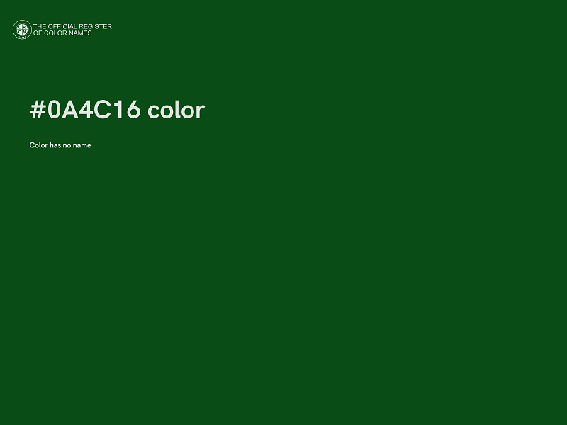 #0A4C16 color image