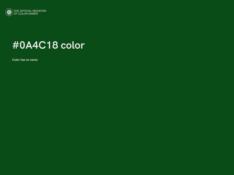 #0A4C18 color image