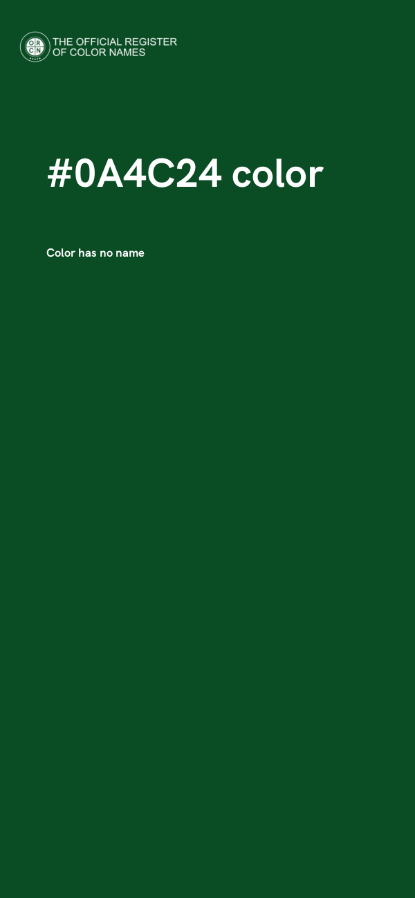 #0A4C24 color image