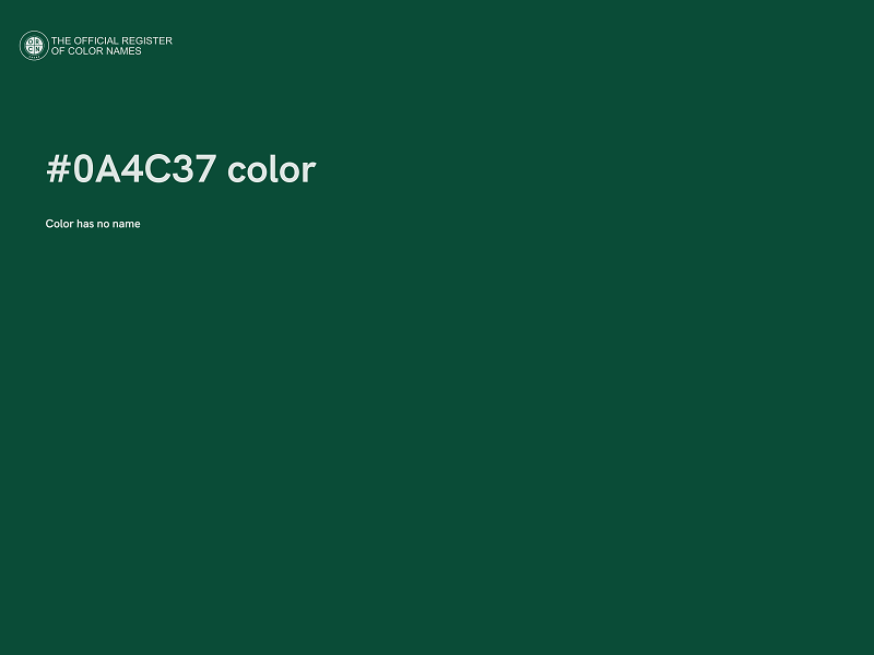 #0A4C37 color image