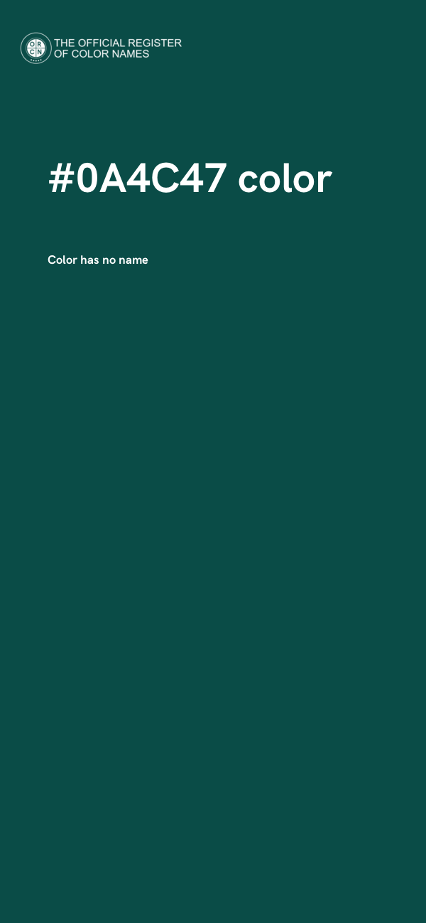 #0A4C47 color image