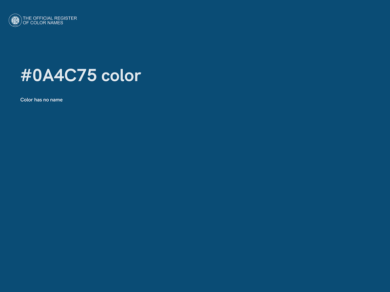 #0A4C75 color image