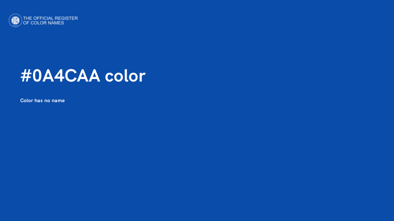 #0A4CAA color image