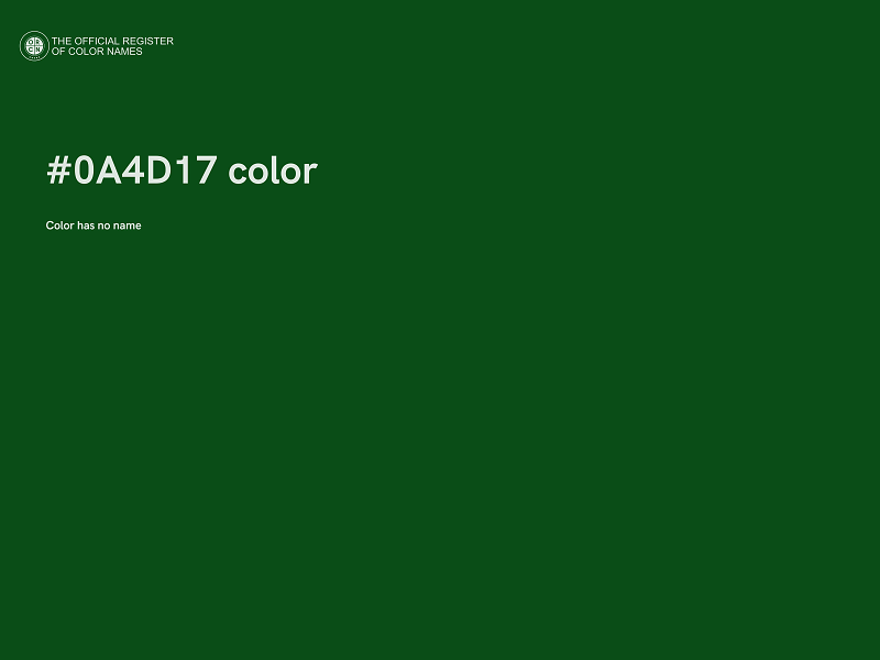 #0A4D17 color image