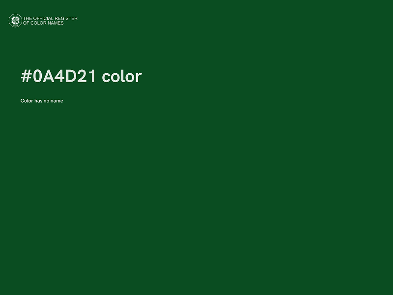 #0A4D21 color image