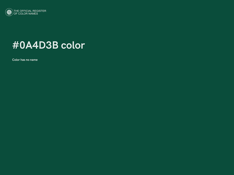 #0A4D3B color image