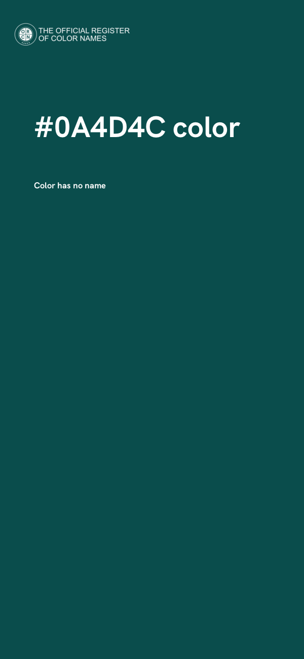 #0A4D4C color image