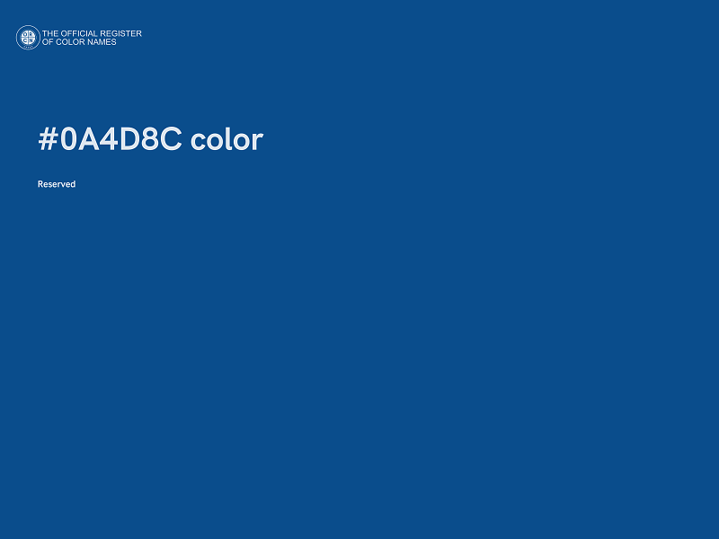 #0A4D8C color image