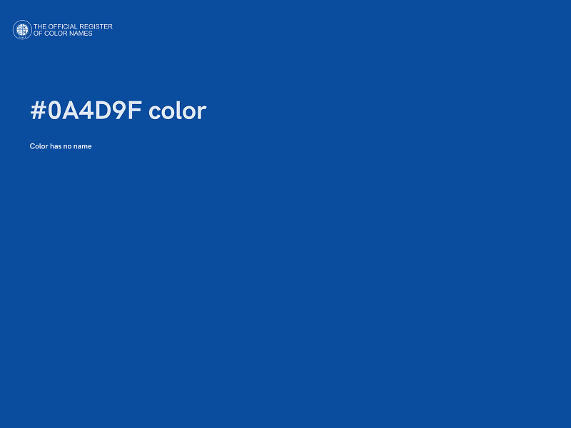 #0A4D9F color image