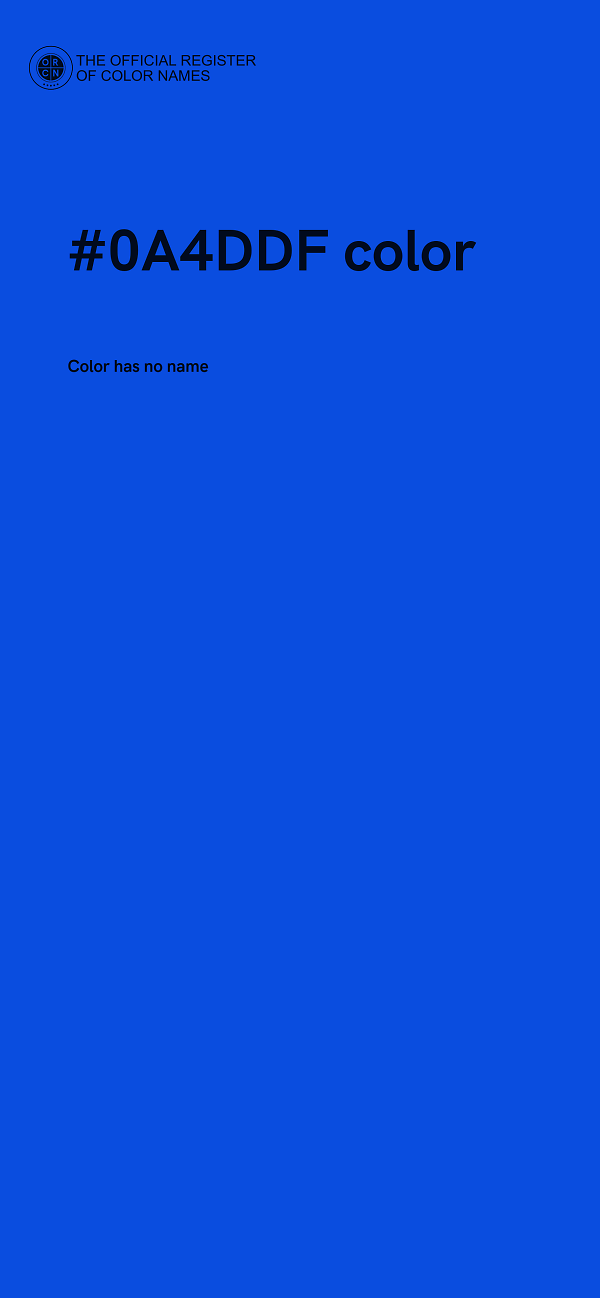 #0A4DDF color image