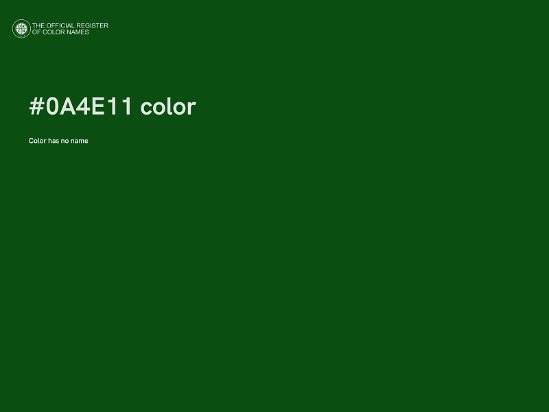 #0A4E11 color image