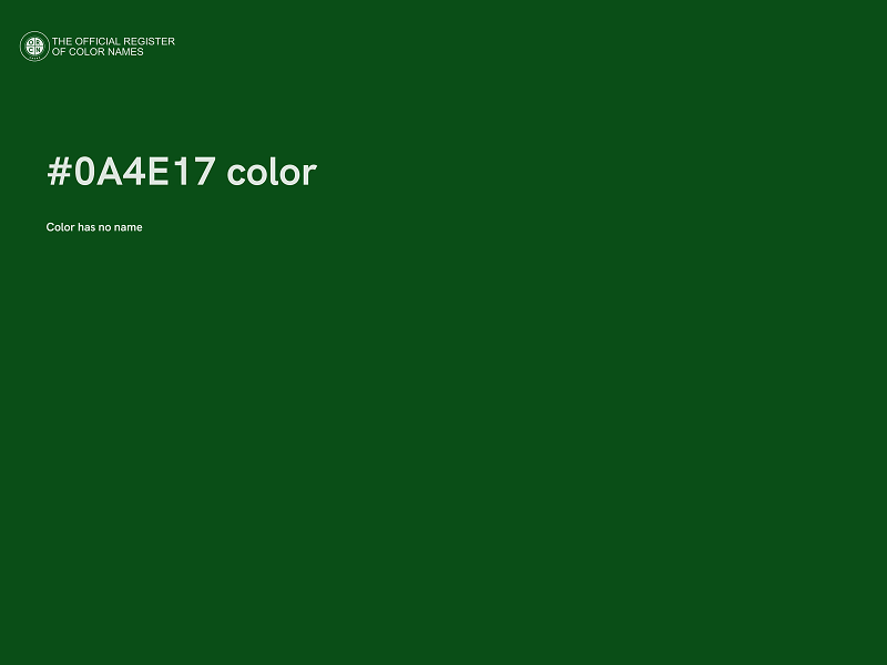 #0A4E17 color image