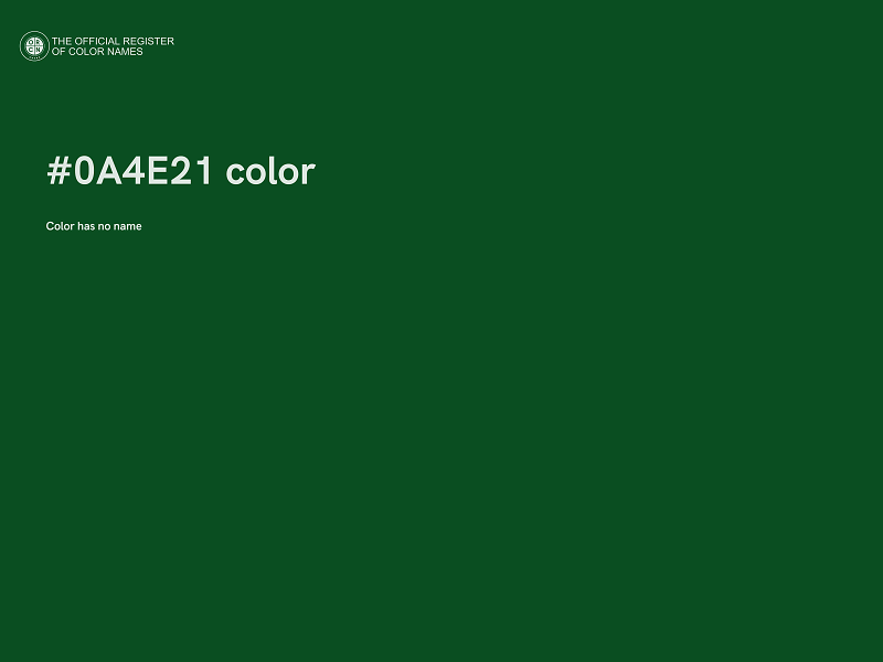 #0A4E21 color image