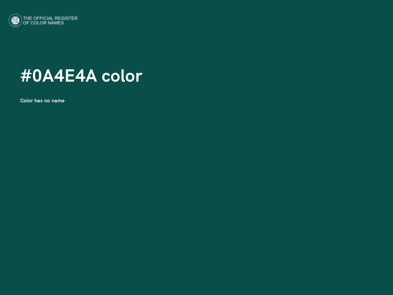 #0A4E4A color image