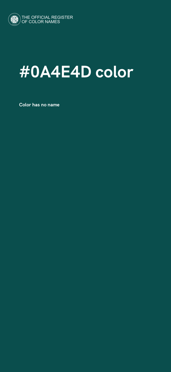 #0A4E4D color image