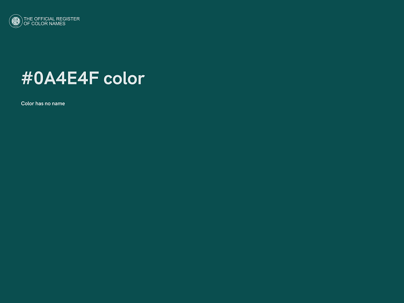 #0A4E4F color image