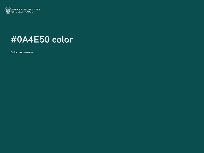 #0A4E50 color image