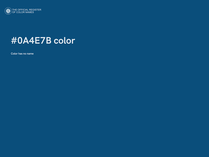 #0A4E7B color image