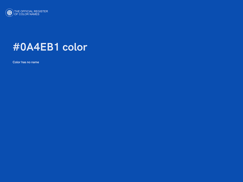 #0A4EB1 color image