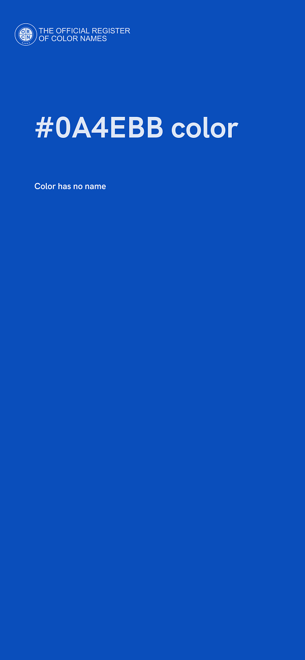 #0A4EBB color image