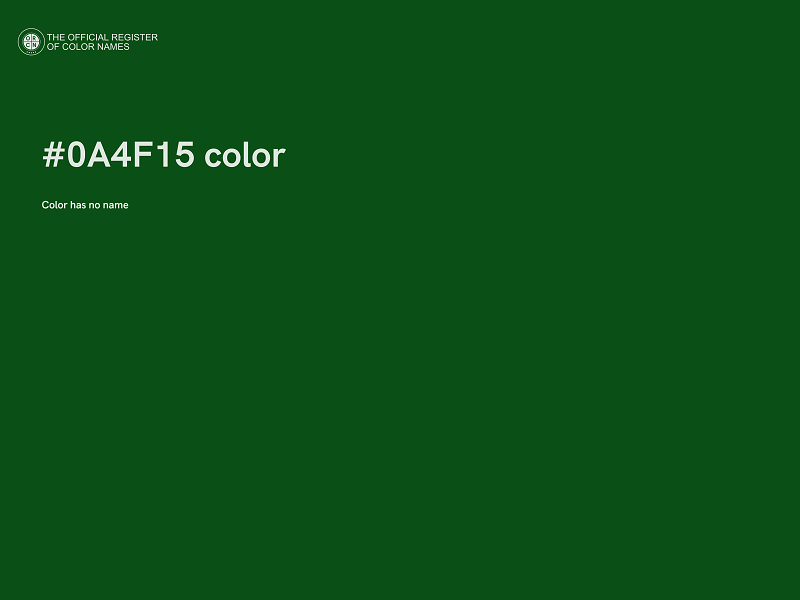 #0A4F15 color image