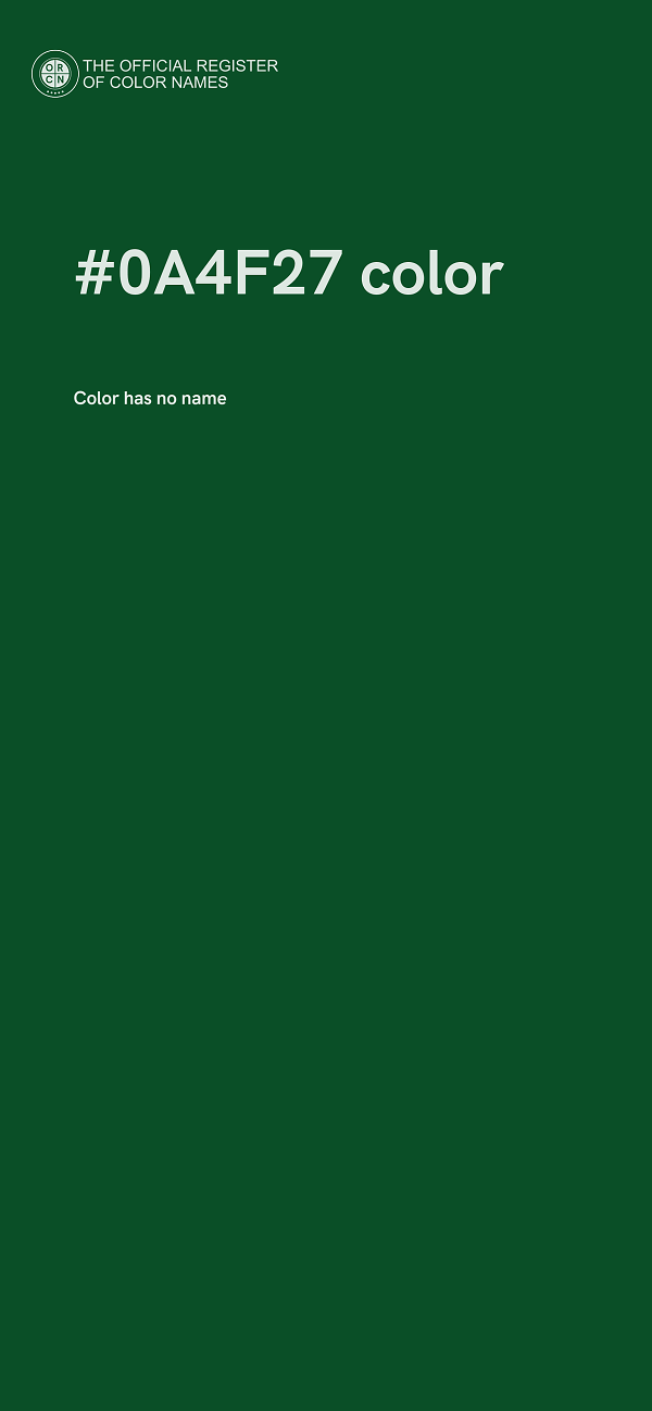 #0A4F27 color image