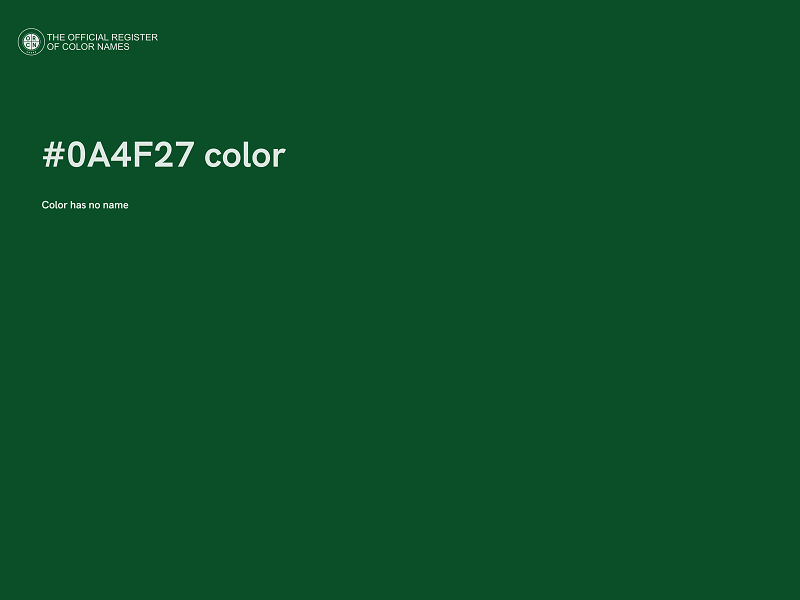 #0A4F27 color image