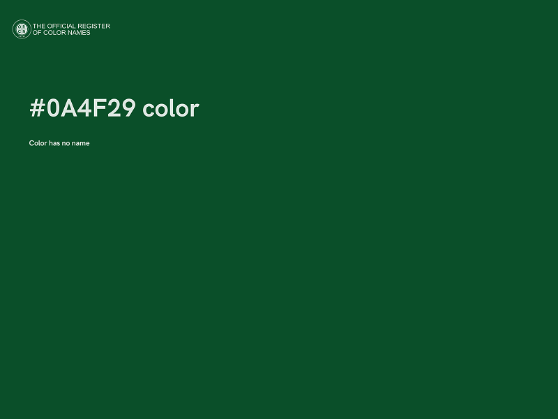 #0A4F29 color image