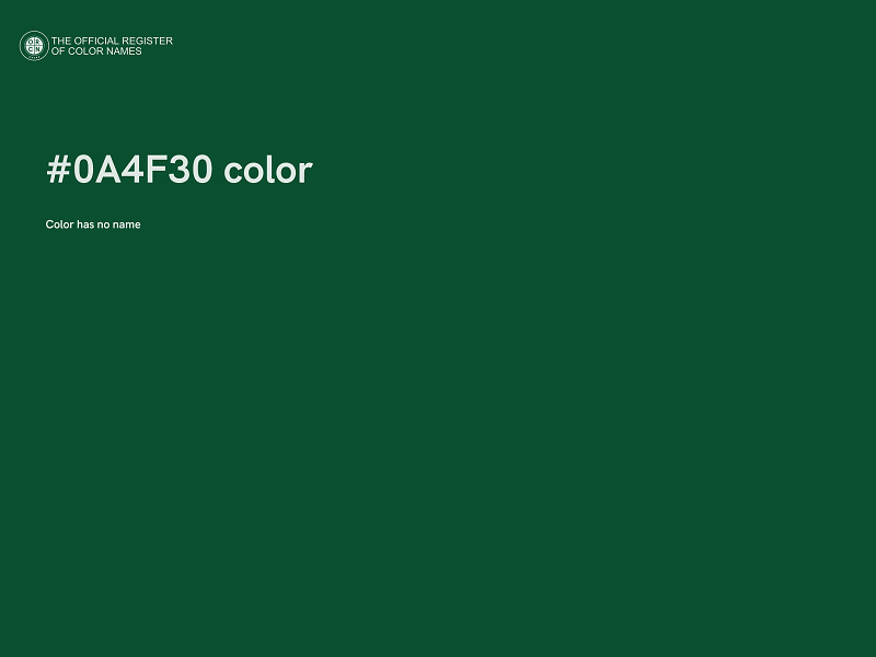 #0A4F30 color image