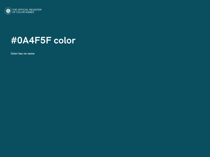 #0A4F5F color image