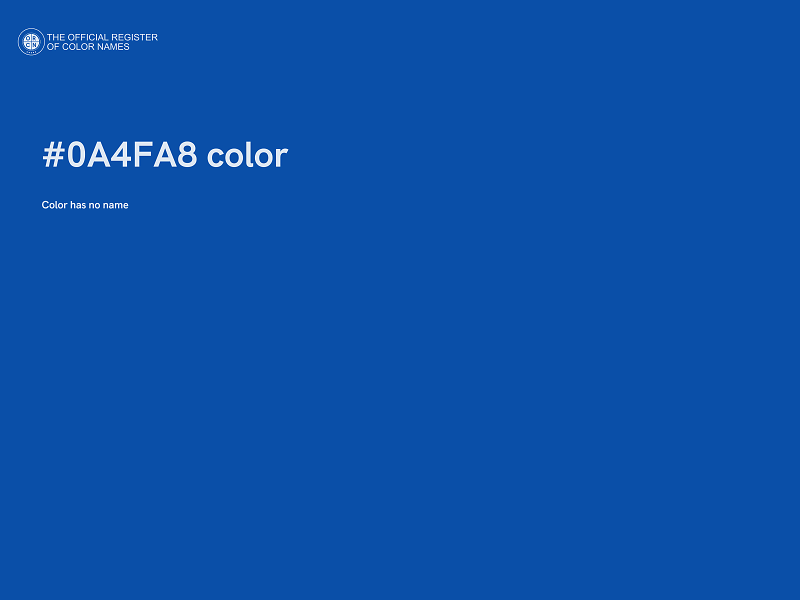 #0A4FA8 color image