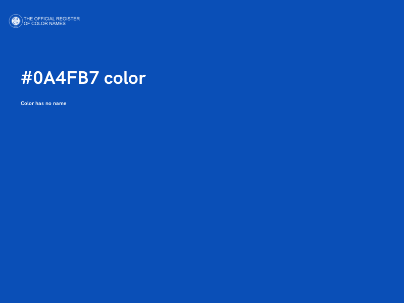 #0A4FB7 color image