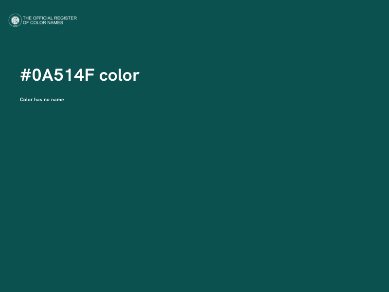 #0A514F color image