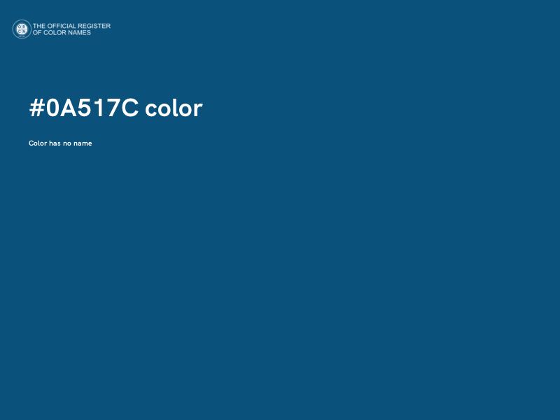 #0A517C color image